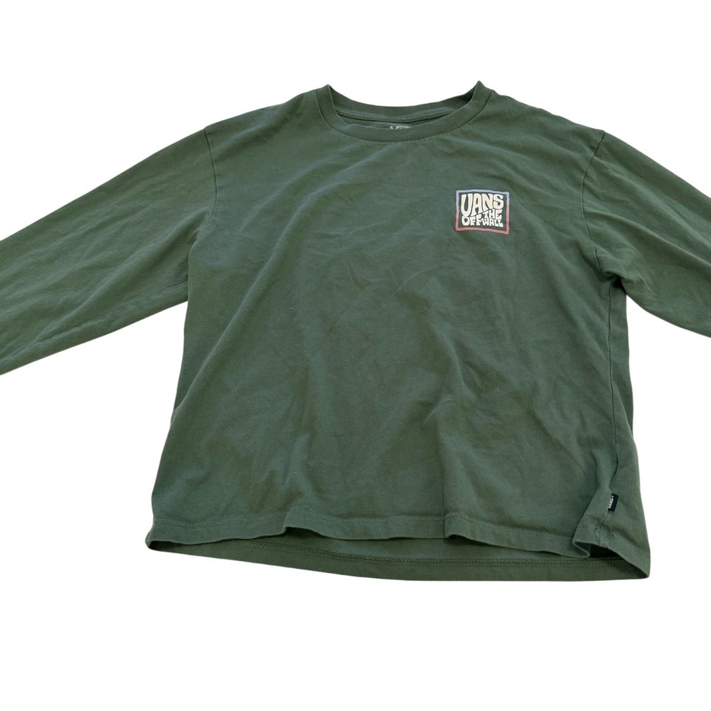 Vans Off the Wall green sweatshirt unisex sz M winter activewear loungewear